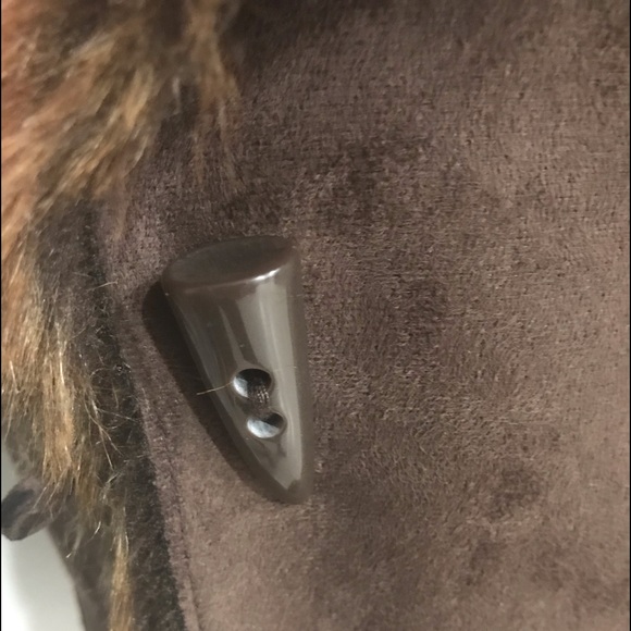 Fever 2 Way Reversible Faux Fur Faux Suede Vest Teddy Bear Brown Sz Med NEW - Picture 9 of 13